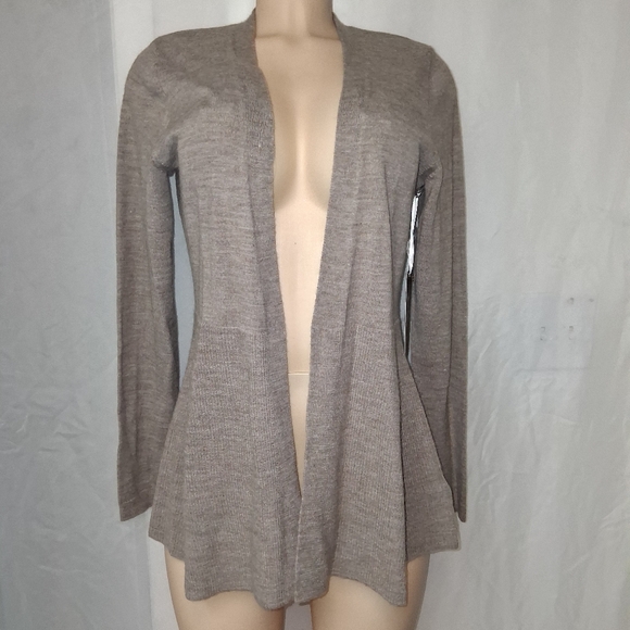 New Nanette Lepore Taupe Open Front Cardigan Women Size M - Picture 16 of 16
